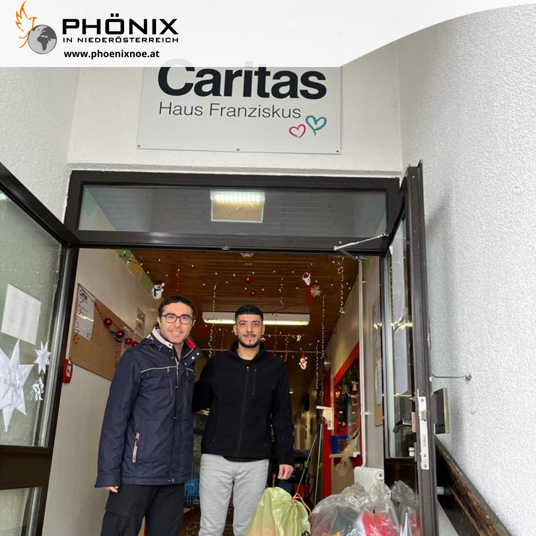 Besuch an Flüchtlingsheim der Caritas